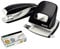 Leitz 5008 NeXXt Series Bürolocher, Metall, bis zu 30 Blatt / Kombi-Set mit Heftgerät + 1000 Klammern extra (schwarz)