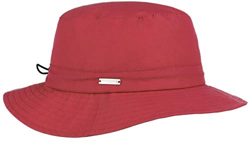 Seeberger Lasina Damen Outdoorhut Regenhut Stoffhut Damenhut Hut Fischerhut (One Size - rot)