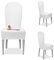 Banzaii – Coprisedia Antimacchia con Schienale Tondo – Vestisedia Seduta e Schienale Tondo per sedie da cucina, sala da pranzo, cerimonia, ristoranti - 6 Pezzi Bianco Made in Italy
