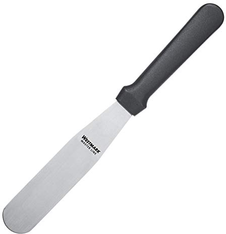 Westmark Spatules Professionnelles, Droit, Flexible, Dimensions : 3 x 14 cm, Longueur : 26 cm, Acier Inoxydable/Plastique, Master Line, Noir/Argent, 31192270