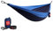 Grand Trunk Double Deluxe Parachute Nylon Hammock - 500lb Capacity Camping Hammock, 10.5x6.5ft, Lightweight & Durable (Navy/Light Blue)