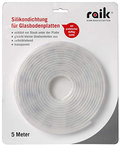 raik B40000 4fach-Silikon-Glasplattendichtung Staubschutz-Dichtlippe 5 Meter