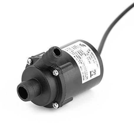 Pompe à Eau Basse Tension DC 12V, Micro Moteur Submersible sans Brosse Pompe à Eau Refroidissement Solaire pour Bassin Aquarium Fontaine Solaire 200L/H