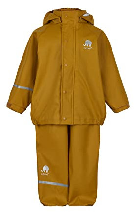 Celavi Set giacca impermeabile unisex per bambini, Buckthorn marrone, 70
