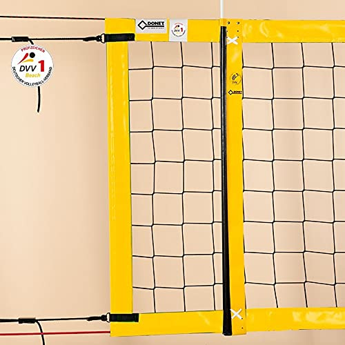 Beach-Volleyball-Turniernetz DVV-1, ca. 3 mm, 9,5 x 1,0 m, Einfassung gelb