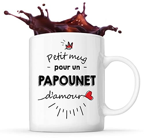 Tasse Petit Mug d'un Papounet d'amour | Idée Tasse Cadeau Famille Papa Fête des Pères Anniversaire Noël