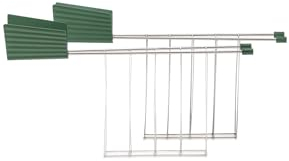 Alessi Plissé MDL08RA GR - Set di Due Pinze per Tostapane di Design, in Acciaio Inossidabile e Resina Termoplastica, Verde