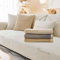 LINGKY Couch Überzug, Sofa Überzug 1/2/3/4 Sitzer L Form Sofa Cover Sofabezug Ecksofa, Sofadecken Für Sitzfläche, Sofaschoner rutschfest, Universelle Sofa Überwurf (Creme,70x70cm/Quadrat)