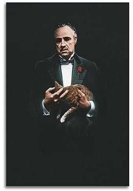 VZRSQZK Filmposter The Godfather, dekoratives Gemälde, Leinwand, Wandposter und Kunstdruck, modernes Familienschlafzimmer-Dekor-Poster, 20 x 30 cm