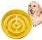 MOPANG Anti Schling Napf Hund, Antischlingnapf Hunde Keramik, Slow Feeder für Hund, Langsame Fütterung für Mittelgroßer/Großer Hund, Ø 21 cm, 1000ml, Bernstein