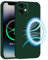 INZ Mag-Safe Magnetic iPhone 11 Case 6.1-Inch Dark Green Liquid Silicone Gel Rubber Anti Scratch Resistant Soft Slim Protective Cover Protect Compatible for iPhone 11