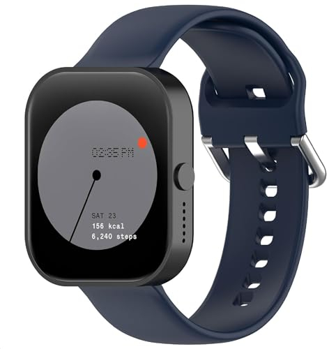 GIOPUEY Armband Kompatibel mit CMF by Nothing Watch Pro, Weiches Silikon Armband [Verschleißfest] [Atmungsaktiv] Ersatzarmband - Dark Blue