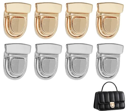 PLKSEI 8 PCS Serrature per Borse Chiusure per Borse Uncinetto Lucchetti Fibbia per Borsa in Metallo con Chiusura a Spirale per Borse in Pelle Portafogli Artigianato Progetto Fai-da-Te