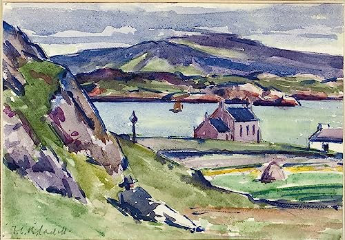 TVLAR Berühmte Gemälde Leinwand Plakat Vintage Leinwanddruck Figur Und Kirk Iona Von Campbell Boileau Cadell für Wohnzimmerdekoration 60x90cm