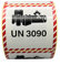 Giese-GEF 1.000 Gefahrgutaufkleber Lithium Metall Batterien UN 3090-100 x 100 mm - Etiketten auf Rolle - Papier selbstklebend - ADR