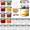 HYCKee 4oz Mason Jars, 16 Pack Mini Canning Jars with Regular Lids for Jelly Herbs Spice Honey Storage, Small Glass Jars Candle jars, Extra Lids Tags Label Included