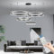 Mikeru Moderne Pendelleuchte, Wohnzimmerlampe Φ40+60+80+100cm 4 Ring Runde Pendelleuchte, 160w Moderne Led Indoor Große Pendelleuchte Oben Und Unten Leuchtend Mit Memory 10%-100% Dimmbar Pendelleuchte