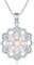 ABIGY Lotus Blume Halskette 925 Sterling Silber Opal Kette Lotus Blume Anhänger Opal Anhänger Halskette Weihnachten Halloween Ostern Muttertag Valentinstag Geburtstag Schmuck Geschenke für Damen