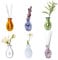 6 Pcs Mini Vase Fridge Magnets, Glass Tiny Bud Vases with Strong Magnet, Suitable for Refrigerator, Kitchen, Office Metal Surfaces Decoration