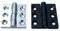 Bisagra plegable cuadrada de aleación de zinc, bisagra de montaje superficial, bisagra for gabinete industrial, bisagra for caja eléctrica, 1 unidad(Chrome-Zinc alloy)