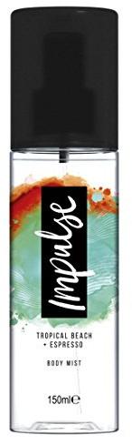 Impulse Tropical Beach Espresso Body Spray Mist 150 ml