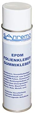 Sanremo EPDM Sprühkleber Folienkleber Gummi-Kontaktklebstoff 500ml, durchsichtig, UV- und feuchtigkeitsbeständig, für EPDM, Gummi, Dichtungen, Beton, Stein, Holz, Metall uvm.
