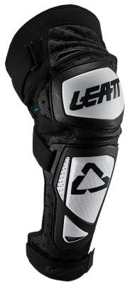 Leatt EXT - Rodillera y espinilleras, unisex – Adulto, blanco/negro, S