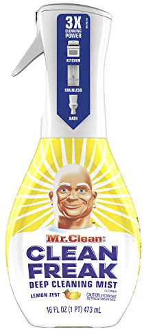 Mr. Clean, Clean Freak Deep Cleaning Mist Multi-Surface Spray, Lemon Zest Scent Starter Kit, 1 count, 16 fl oz