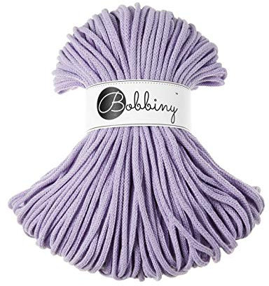 Bobbiny Premium Cords 5 mm - Rope-Garn 100 m 100% Baumwolle (Lavender)