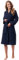 Morgenstern Robe de Chambre Femme Kimono Coton Gaufre - Taille M - Bleu Foncé