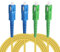 HONGLEI Fiber Optic Patch Cable SC To SC,SC/UPC-SC/APC-SM Singlemode Simplex Fiber Optic Jumper Optical Patch Cord 2M-2pack