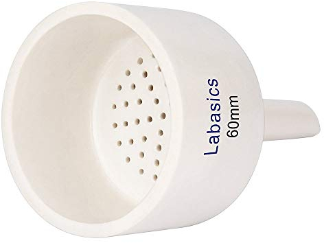 Labasics Porcelain Buchner Funnel 60 mm, Porcelain Buchner Filter Funnel OD 6 cm ID 5.5 cm for Laboratory