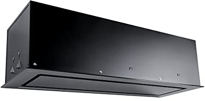 GURARI Deckenhaube GCH E 217 BL 90 Prime inkl. Abluftschlauch, Einbau Dunstabzugshaube 90 cm, in Schwarz,Schwarz Glas, 1000m³/h,LED Streifen,Abzugshaube,Abufthaube,Umlufthaube,Fernbedienung