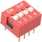 UMTMedia® 10 Pieces 4 DIP's Slide Switch Module 2.54mm DIL SPST PCB Breadboard For Arduino Raspberry PI