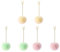 Holibanna 3 Pairs Pelzigen Ball Ohrringe Pom Pom Ohrringe Set Nette Winter Schmuck Baumeln Ohrringe Valentines für Frauen Mädchen Rosa Gelb Grün