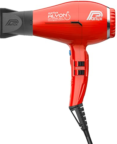 Parlux Alyon. Asciugacapelli Professionale con Ioni negativi. Potente e Leggero. Asciugatura rapida. Made in Italy. Colore Rosso. (ALYIT_RO6)