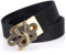 HONGCANG Schlange Designer Nylon Gürtel Damen Herren Metall Automatische Schnalle Multifunktionsgürtel Military Retro Gürtel-Schwarze Goldschnalle,120CM