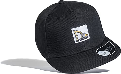 (A) Kinder Cap : Bagger (Patch) - Kappe Jungen - Mütze Arbeitskleidung (Schwarz)