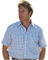 Champion Mens Tattersall Country Casual Short Sleeve Shirt Blue L