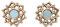 HOLZKERN Material Damen Ohrstecker 24 Karat Gold Echt Gold und Perlmutt Blau - Hochwertige Edelstahl Ohrstecker Ohrstecker in Roségold Vergoldet Perlmutt Vergoldet, Perlmutt mit 24 Karat Roségold