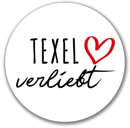 Huuraa Aufkleber Texel verliebt Geschenk 10cm Sticker Texel Geschenkidee