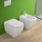 Inbagno Set di Sanitari Filo Muro a Terra, in Ceramica Bianco Lucido, Include copriwater Tradizionale Serie Metropolitan