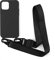 2NDSPRlNG Handykette Schutzhülle kompatibel mit iPhone 12/12 Pro 6.1 Handyhülle mit Band,Halsband Lanyard Silikonhülle Soft Silikon Case,Schwarz