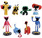 8 Pack Mini Dolls, Wopin Dolls Cupcake Decorations, Creative Animal Shape Birthday, Party Supplies Cupcake Statues