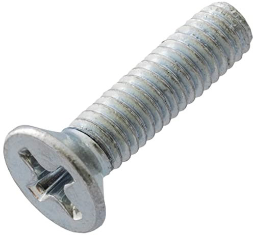 AERZETIX - C59645 - Lot de 100 vis à métaux M4x16 mm à tête fraisée PH2 - DIN 965 - en acier au carbone - dureté 4.8 - finition zingué - pour fixation vis tournevis assemblage