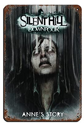 RIELLI Silent Hill Downpour Game 2 Retro-Poster Metall-Blechschild Chic Art Retro Eisen Malerei Bar Menschen Höhle Cafe Familie Garage Poster Wanddekoration 20 x 30 cm