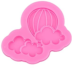 DACONGMING Regenbogen Wolke Heißluftballon Silikonform Fondant Schokolade DIY Ton Silikon Werkzeug Backform Osterlamm Oetker (A-A, One Size)