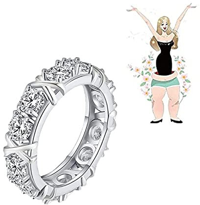 Moissanite Magnetologie Lymphvermögen Ring X-Ring Moissanit Kreuz Ring Entlastung Blutkreislauf und Lymphknoten Zirkon Magnetring Gewichtsverlust Ringe