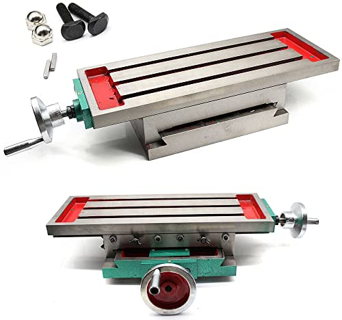 Fresadora multifuncional para mesa cruzada, mesa de coordenadas, husillo, taladro de 450 x 170 mm, experto en metal, hierro fundido