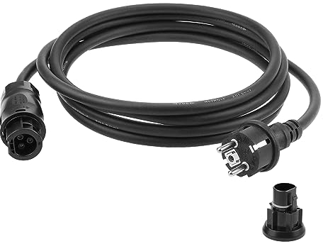 BC01 B-etteri Balkonkraftwerk Kabel auf Schuko IP44 3M Steckdose Netz Anschlusskabel mit Buchse Endkappe auf Schuko Stecker Verlängerung Adapter für Mikrowechselrichter Hoymiles Deye(3G1,5mm²)